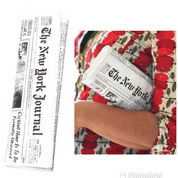 RARE Kate Spade The New York Journal Newspaper Clutch